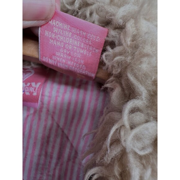 Vintage Roxy Cordoroy  Jacket Girls Large Sherpa Pea Coat Y2K clean good cond XL - Picture 6 of 11